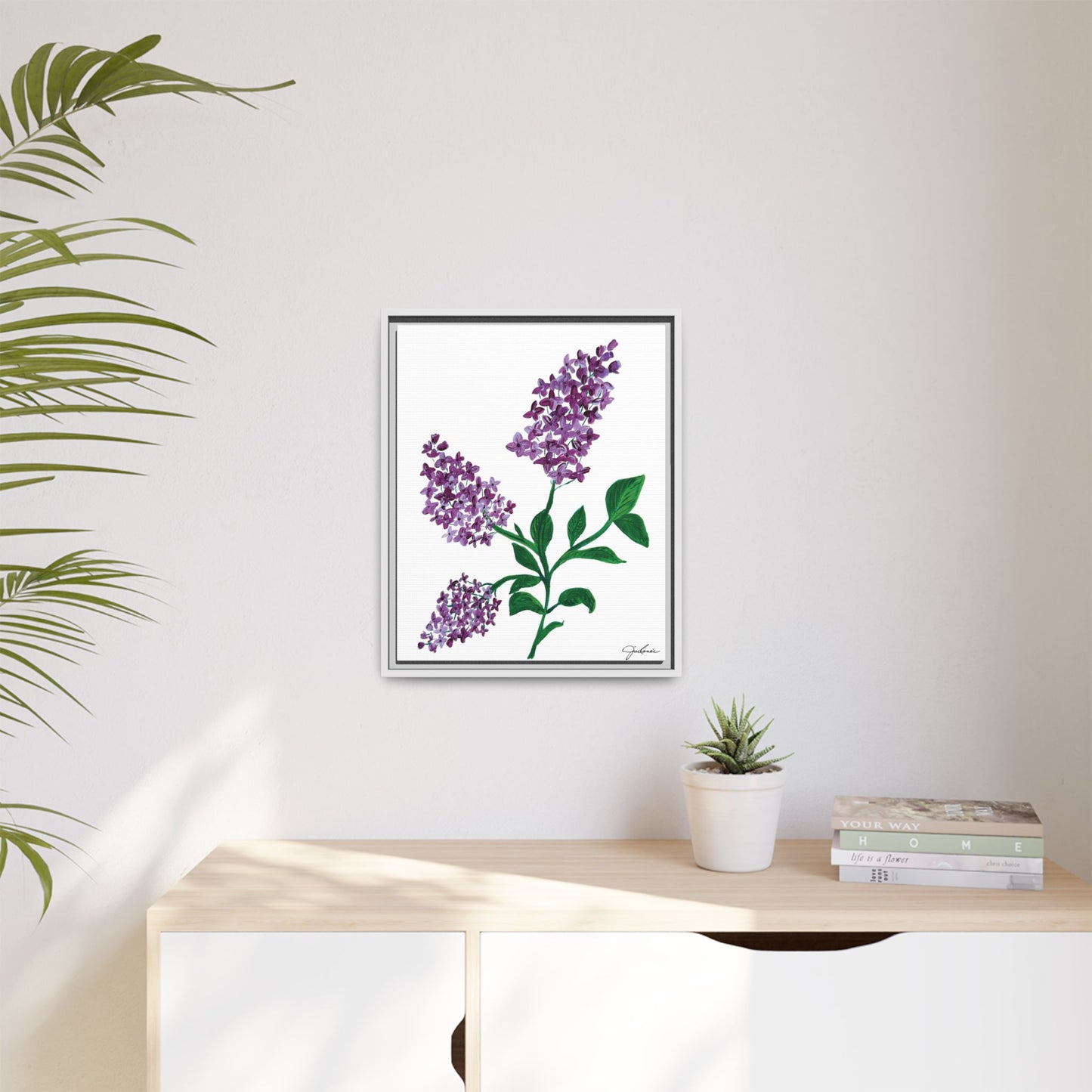 Framed Canvas Print ,  Lilacs! - Wall Art, Home Decor, Matte Canvas, Framed, Multi-color
