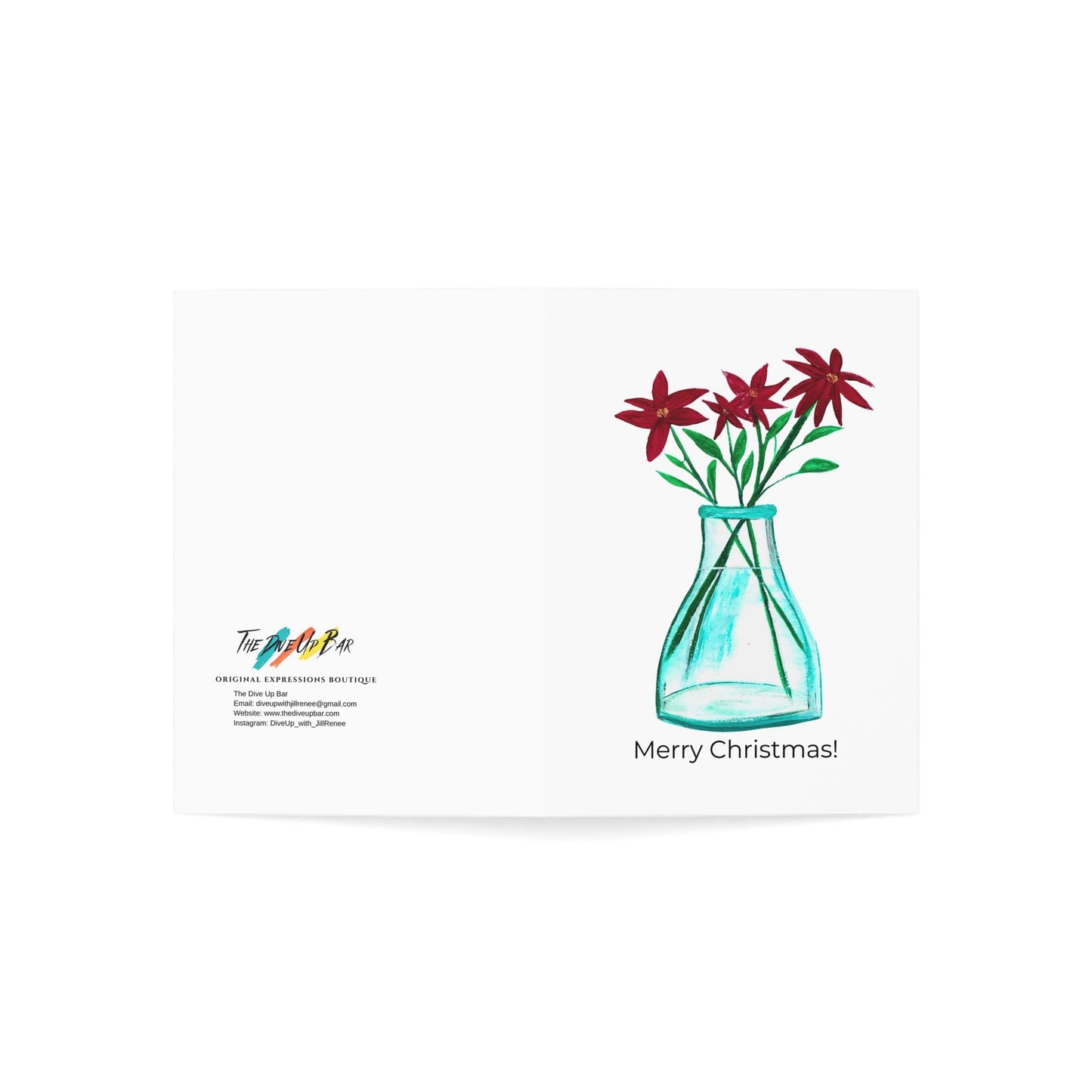 Charming Christmas Greeting Cards | Floral Design | Ideal for Holiday Wishes, Invitations, and Seasonal Greetings