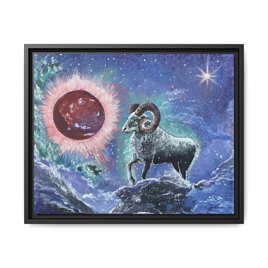 'Aries Ascending' Framed Canvas Print