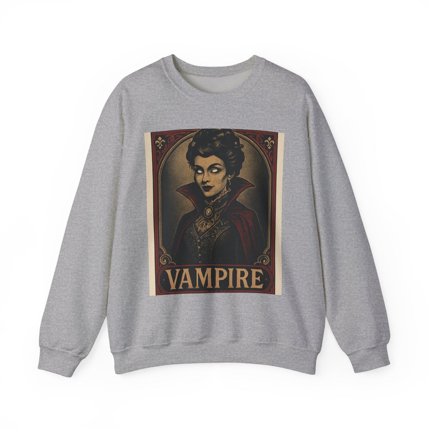Vintage Style Spooky Vampire Crewneck Sweatshirt