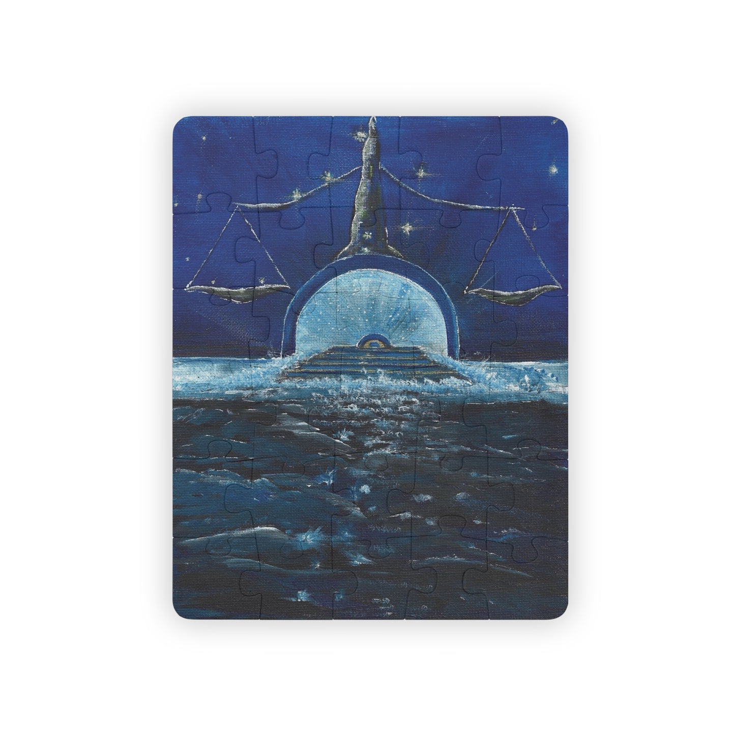 Kids' Puzzle, Libra Zodiac 30-Piece Jigsaw Puzzle, Scales Balance Harmony, Children's Educational Toy, Astrology Gift, Birthday Present