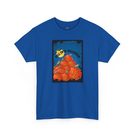 Pumpkin Pile T-Shirt | Halloween Jack-o'-Lantern Illustration