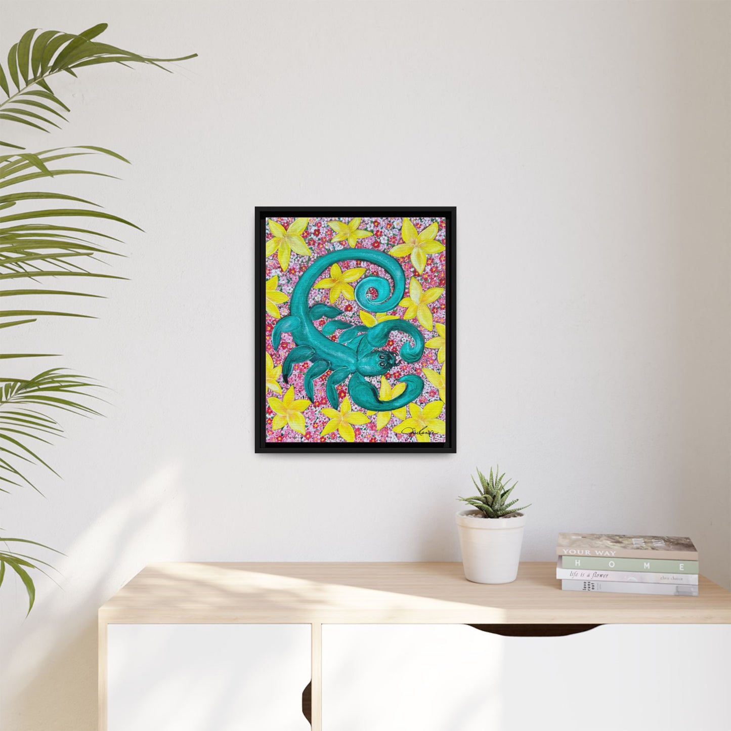 Canvas Print, Scorpio Framed Wall Art - Rebirth in Bloom, Astrology Home Decor, Scorpio Gift, Zodiac Sign Art, Truth and Transformation