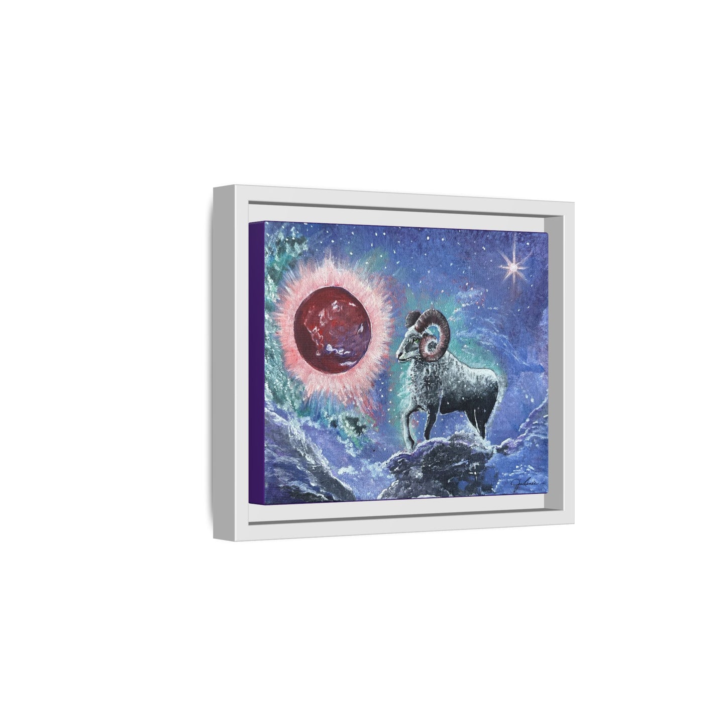 'Aries Ascending' Framed Canvas Print