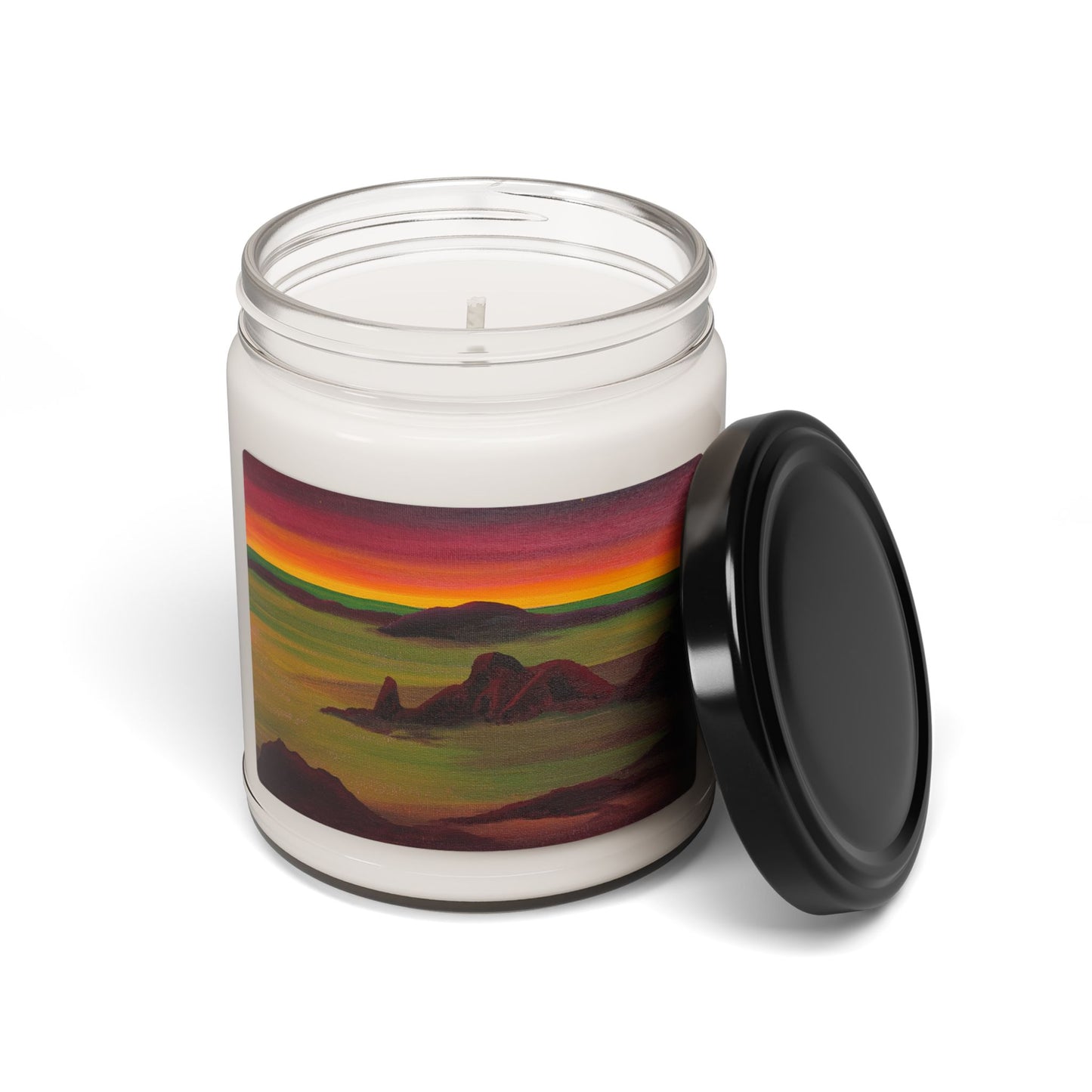 Cosmic Desert Sunrise Candle 9oz | Soy Wax Cotton Wick, Original Art