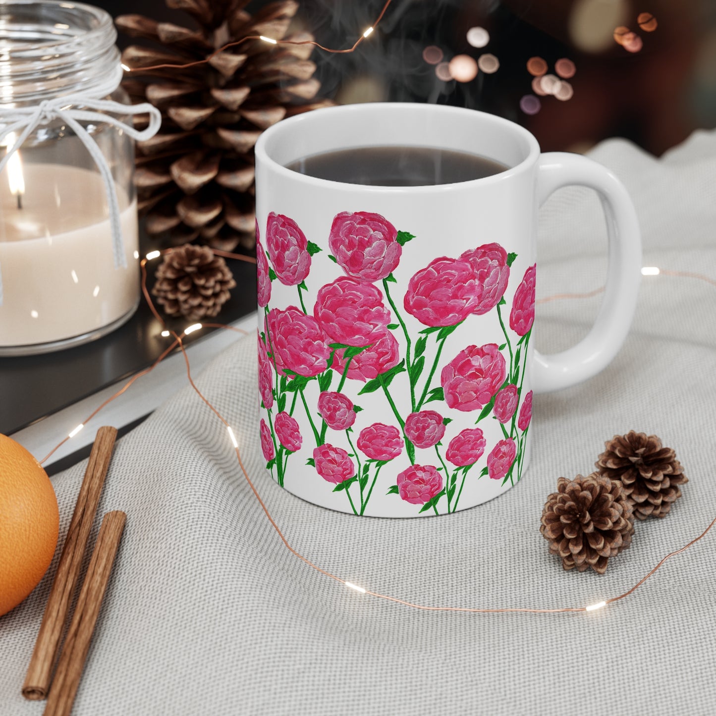 Blooming Peonies! - Ceramic Mug 11oz