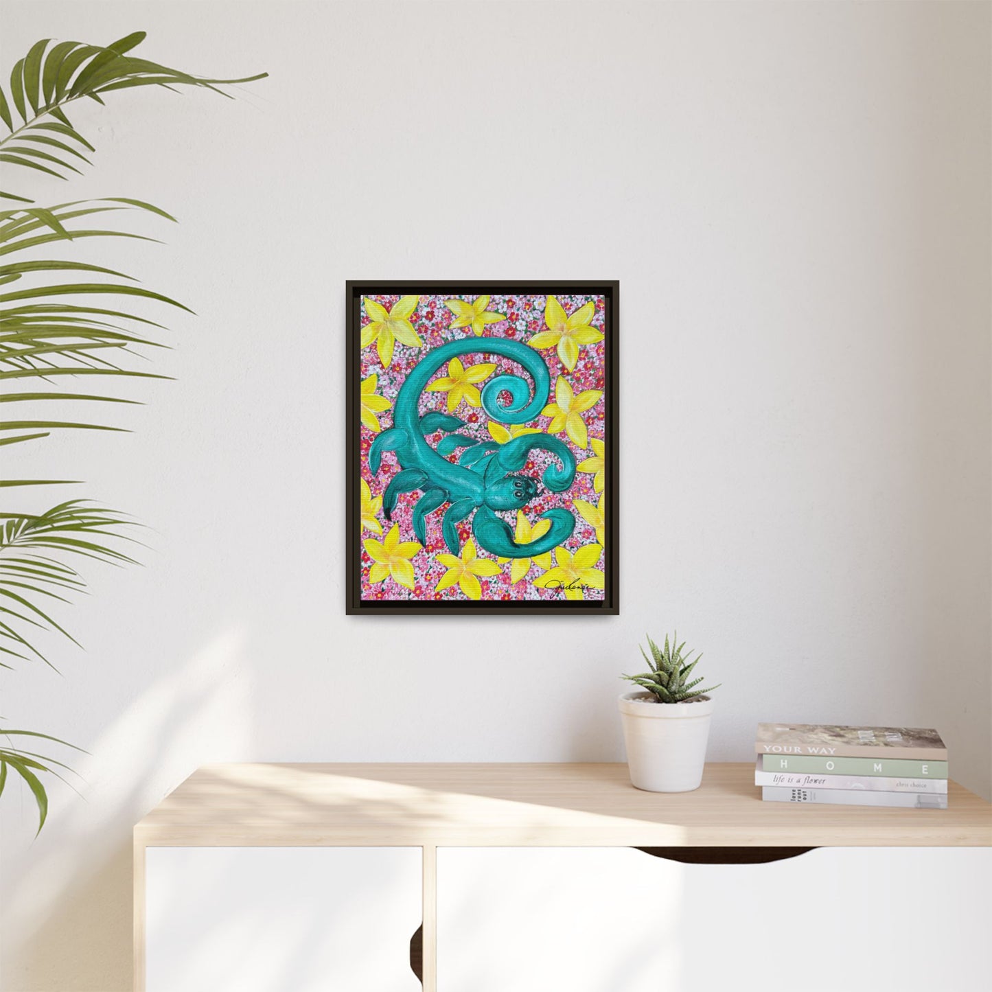Canvas Print, Scorpio Framed Wall Art - Rebirth in Bloom, Astrology Home Decor, Scorpio Gift, Zodiac Sign Art, Truth and Transformation