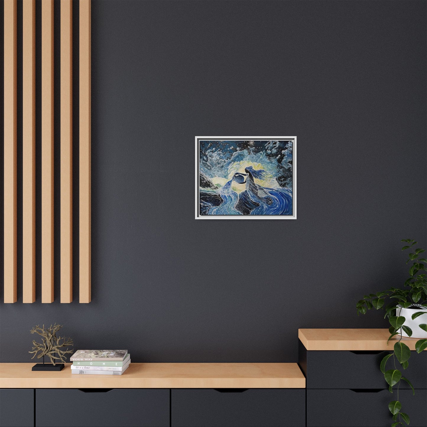 'Ethereal Aquarius' Framed Canvas Print