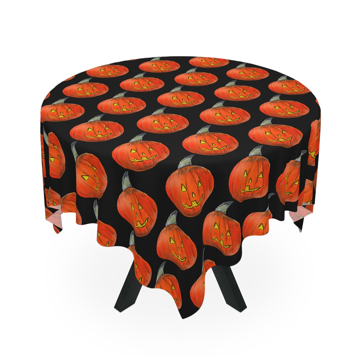 Jack-o'-Lantern Pattern Tablecloth | Halloween Pumpkin Tablecloth