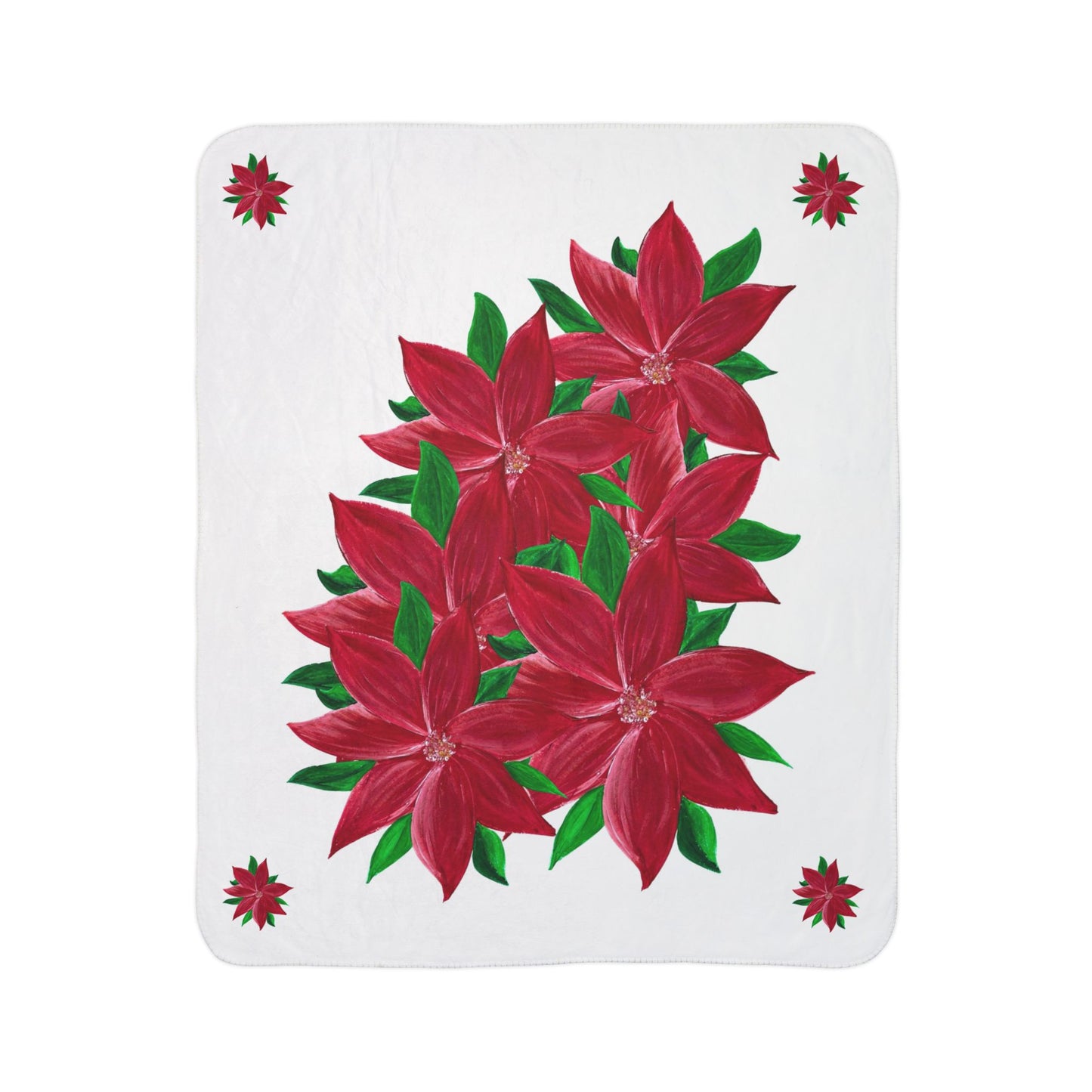 Cozy Floral Fleece Sherpa Blanket for Holiday Comfort, Perfect Gift for Christmas, Relaxing Home Décor, Poinsettia Design, Warm Throw [...]