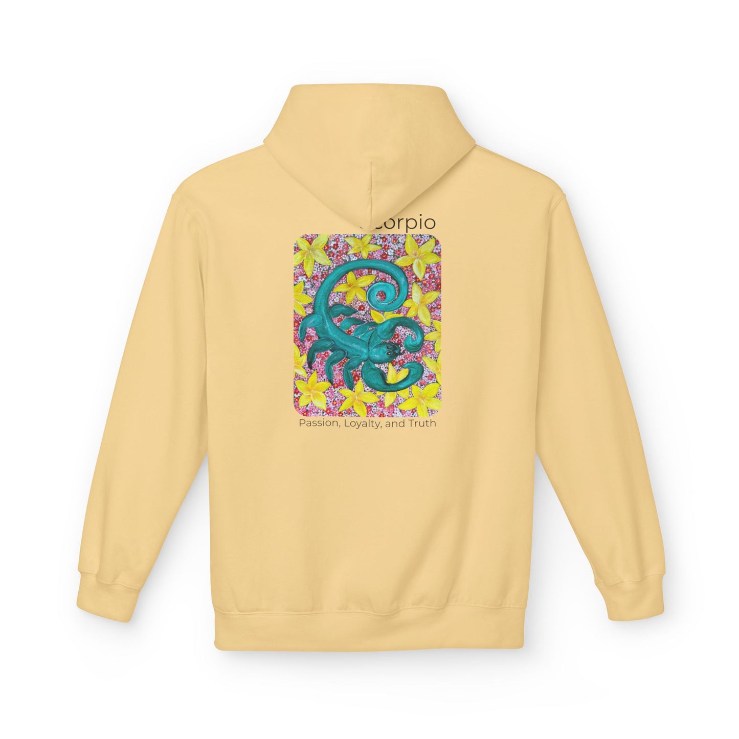 Scorpio Fleece Hoodie, Zodiac Sweatshirt, Astrology Pullover, Star Sign Gift, Horoscope Clothing