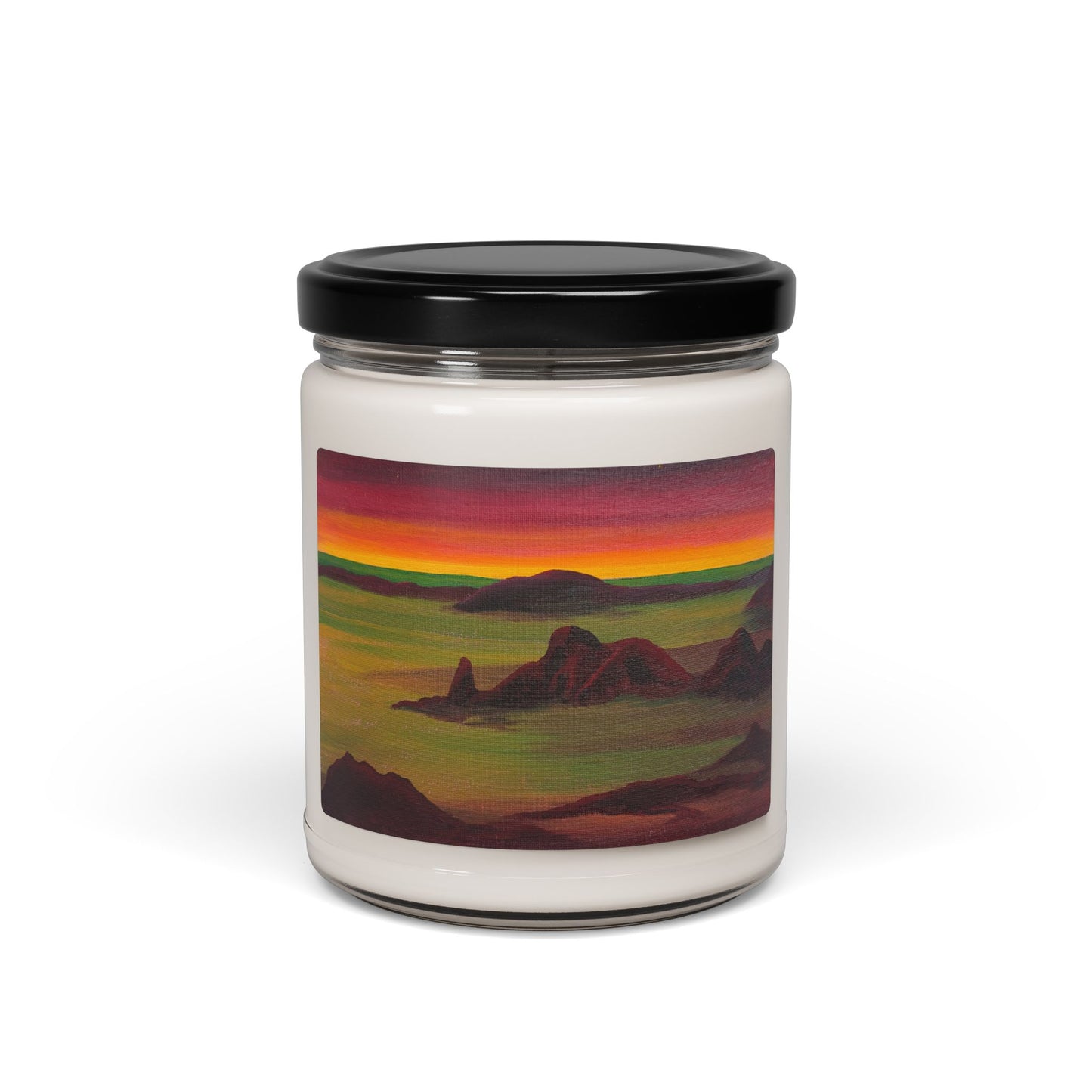 Cosmic Desert Sunrise Candle 9oz | Soy Wax Cotton Wick, Original Art