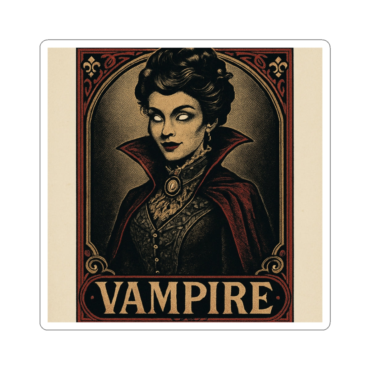 Spooky Vampire Kiss-Cut Stickers