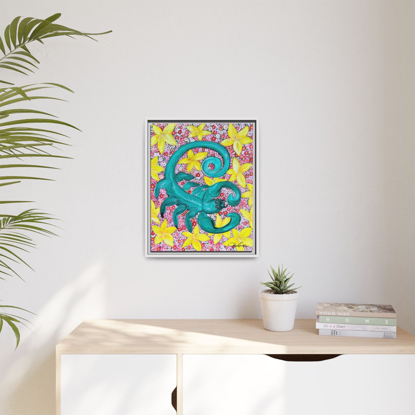 Canvas Print, Scorpio Framed Wall Art - Rebirth in Bloom, Astrology Home Decor, Scorpio Gift, Zodiac Sign Art, Truth and Transformation