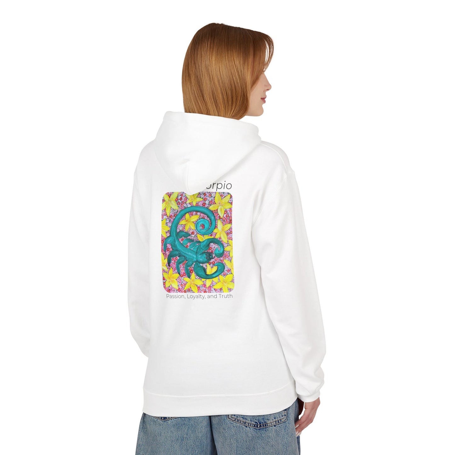 Scorpio Fleece Hoodie, Zodiac Sweatshirt, Astrology Pullover, Star Sign Gift, Horoscope Clothing