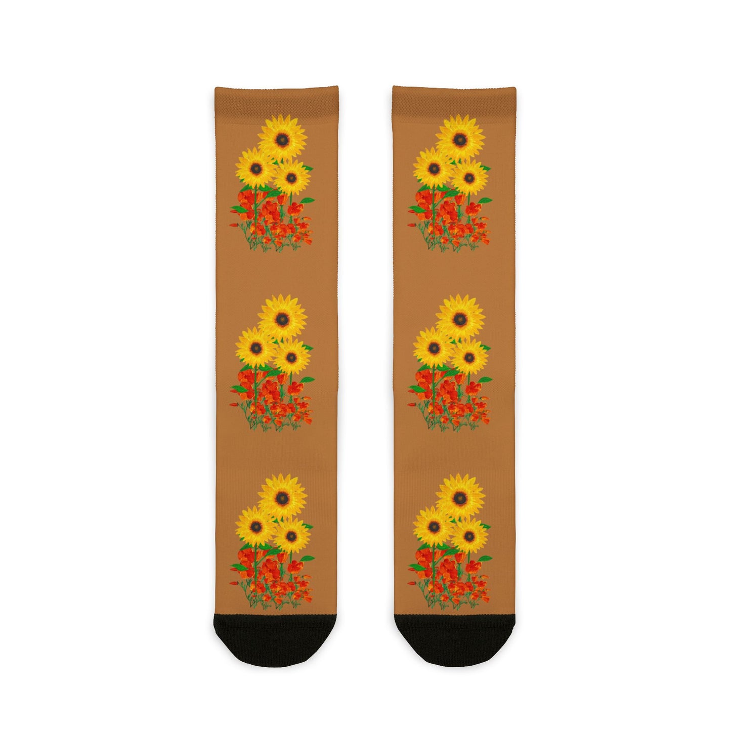 Sunflower Blooms Crew Socks - Vibrant Floral Gift, Eco-friendly Fashion, Fun Cozy Wear, Happy Birthday Surprise, Nature Lover Accessory