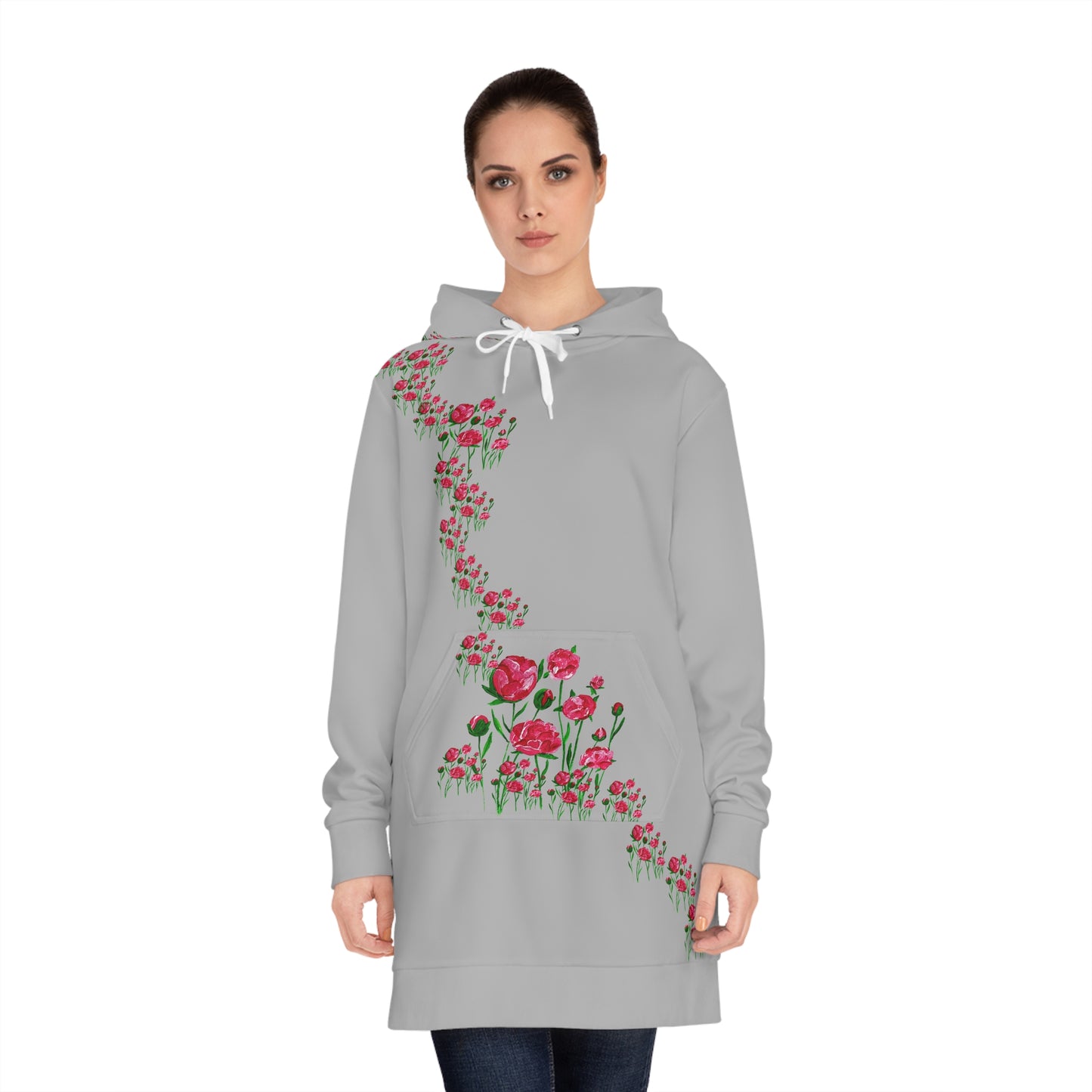 Floral Peony Sweatshirt Dress