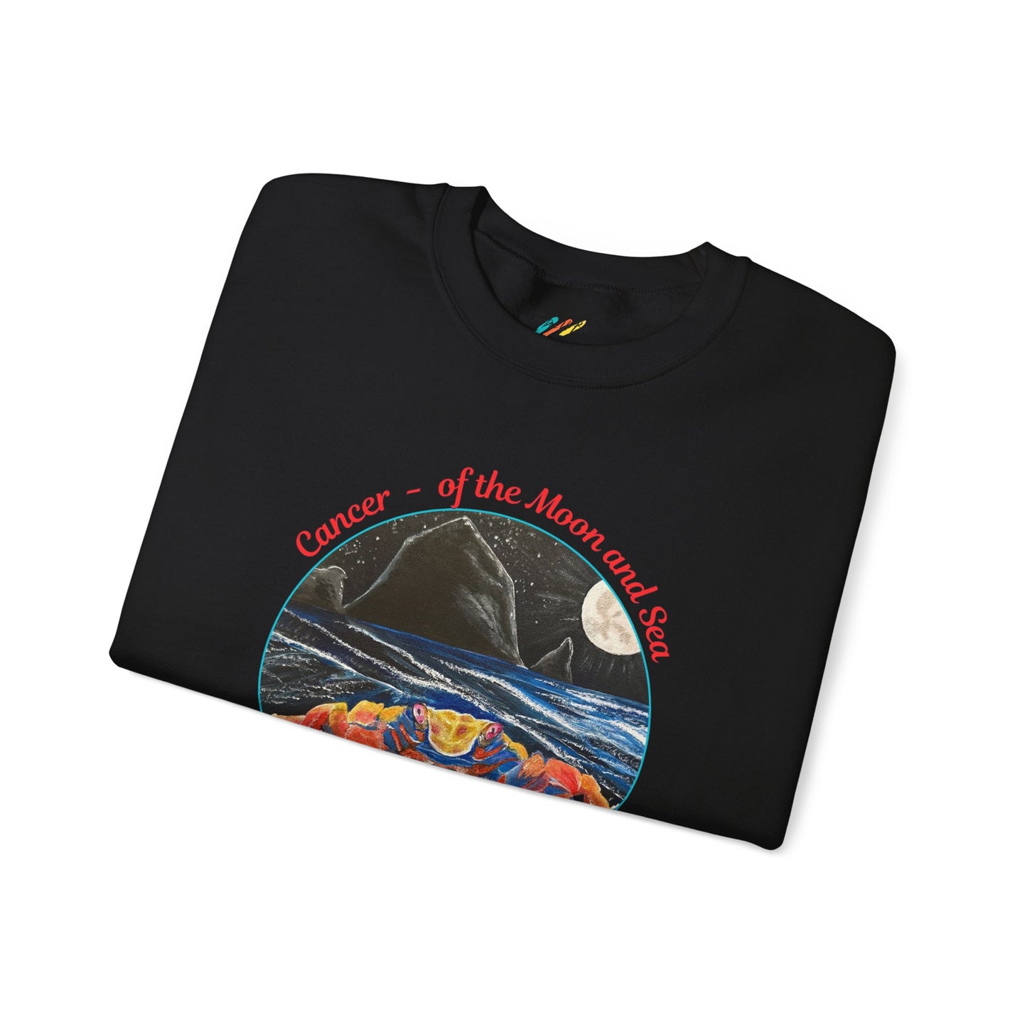 Cancer of the Moon and Sea Crewneck - Sweatshirt Inspirational and Colorful