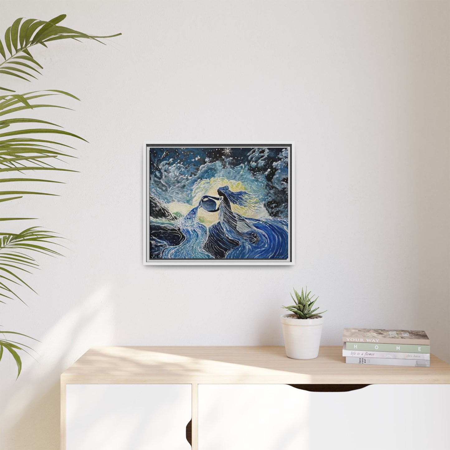 'Ethereal Aquarius' Framed Canvas Print