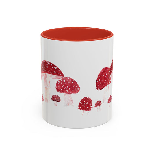 Red Toadstool Mushrooms mug | Accent Coffee Mug