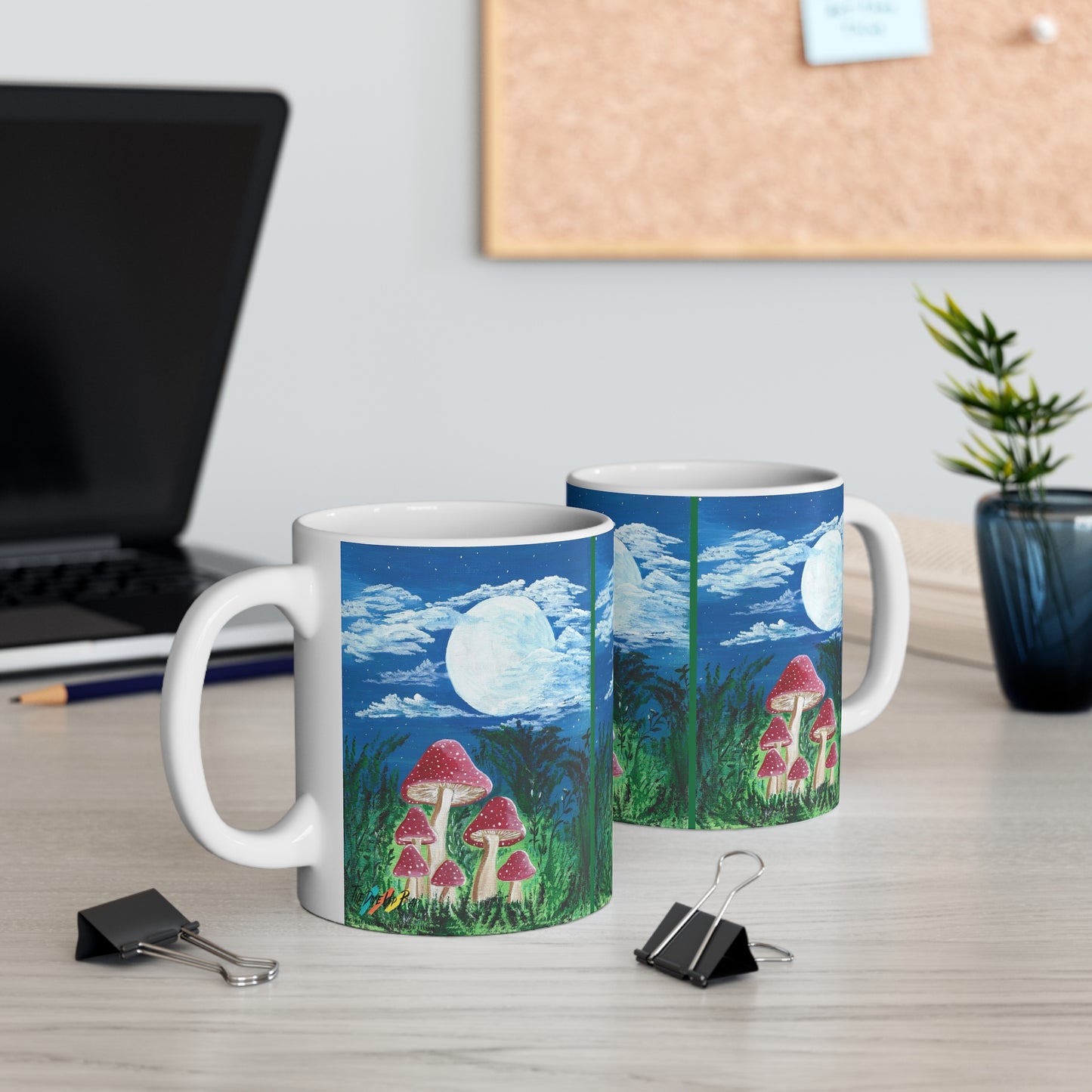 Magically Moonlit Mushrooms Mug - 11 oz