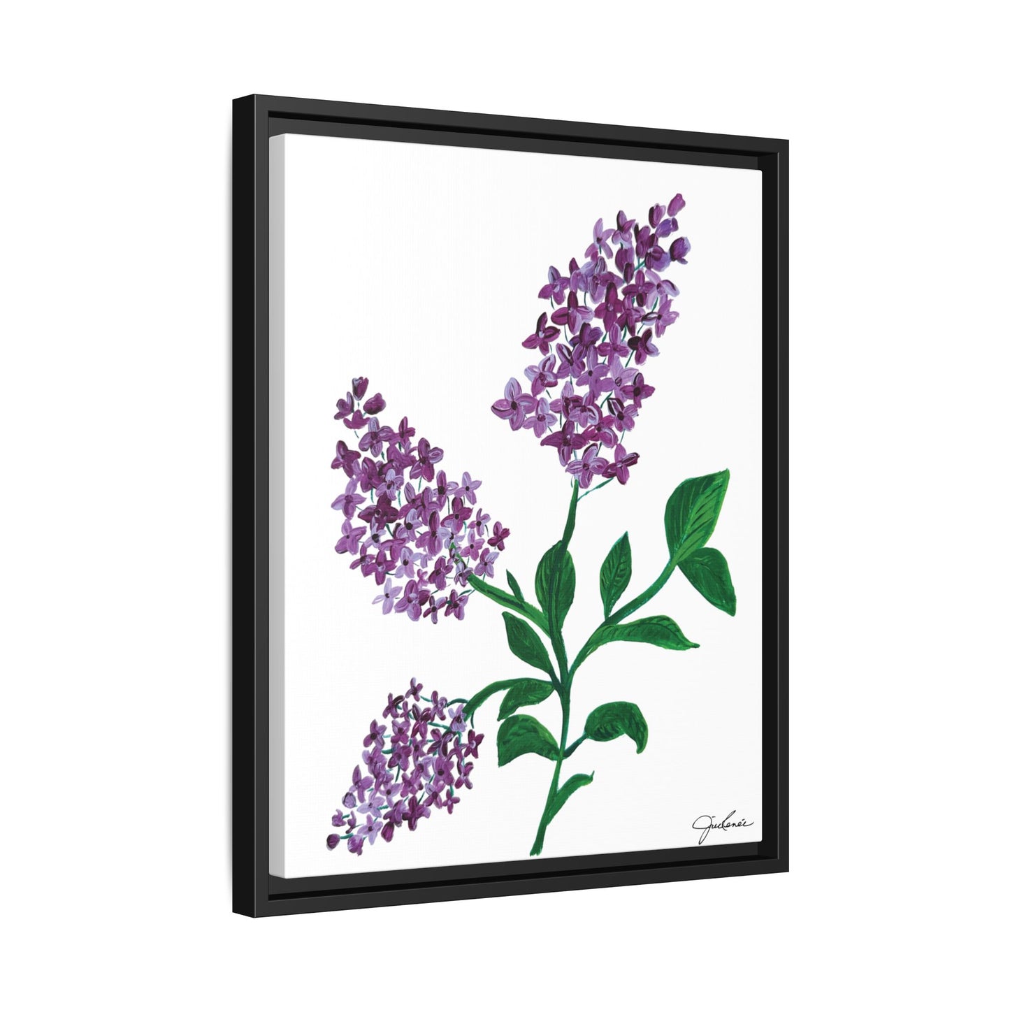 Framed Canvas Print ,  Lilacs! - Wall Art, Home Decor, Matte Canvas, Framed, Multi-color
