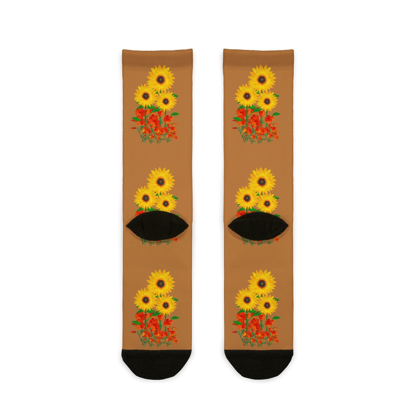 Sunflower Blooms Crew Socks - Vibrant Floral Gift, Eco-friendly Fashion, Fun Cozy Wear, Happy Birthday Surprise, Nature Lover Accessory