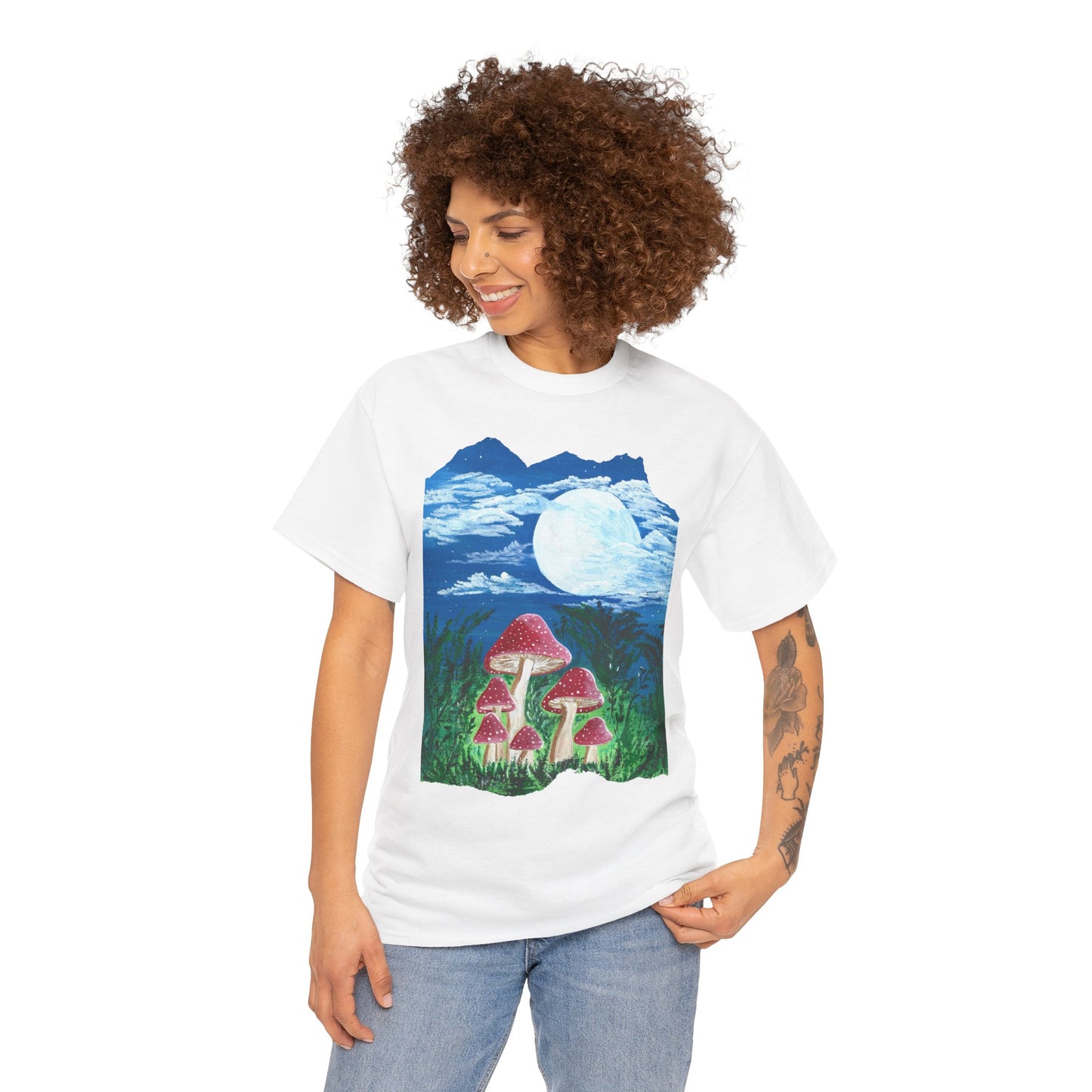 Magically Moonlit Mushrooms - T-Shirt