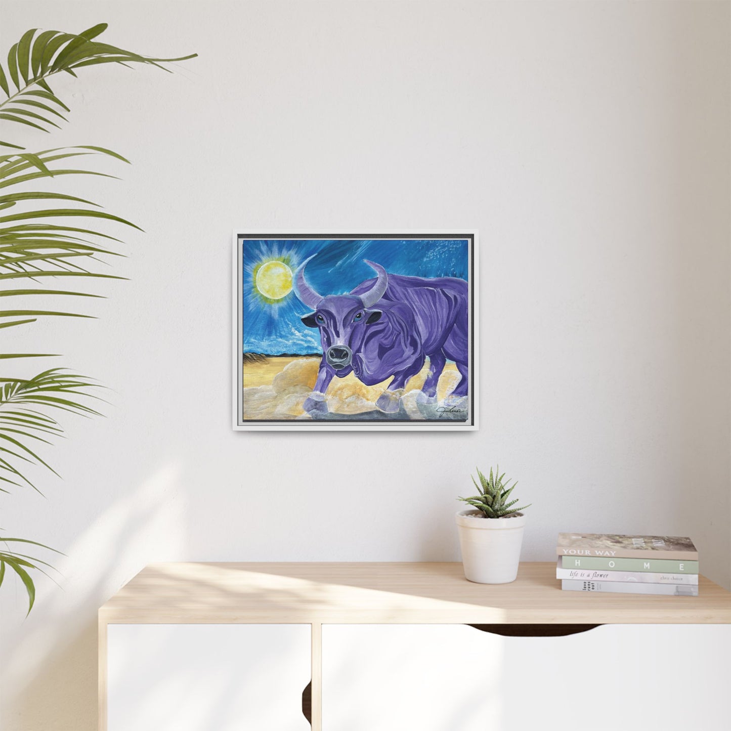 'Cecil's Taurus' Framed Canvas Print