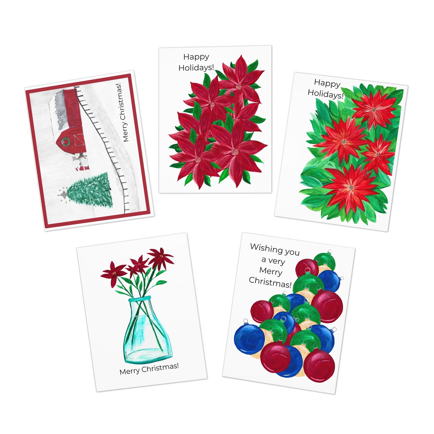 Christmas Greeting Cards (5-Pack)