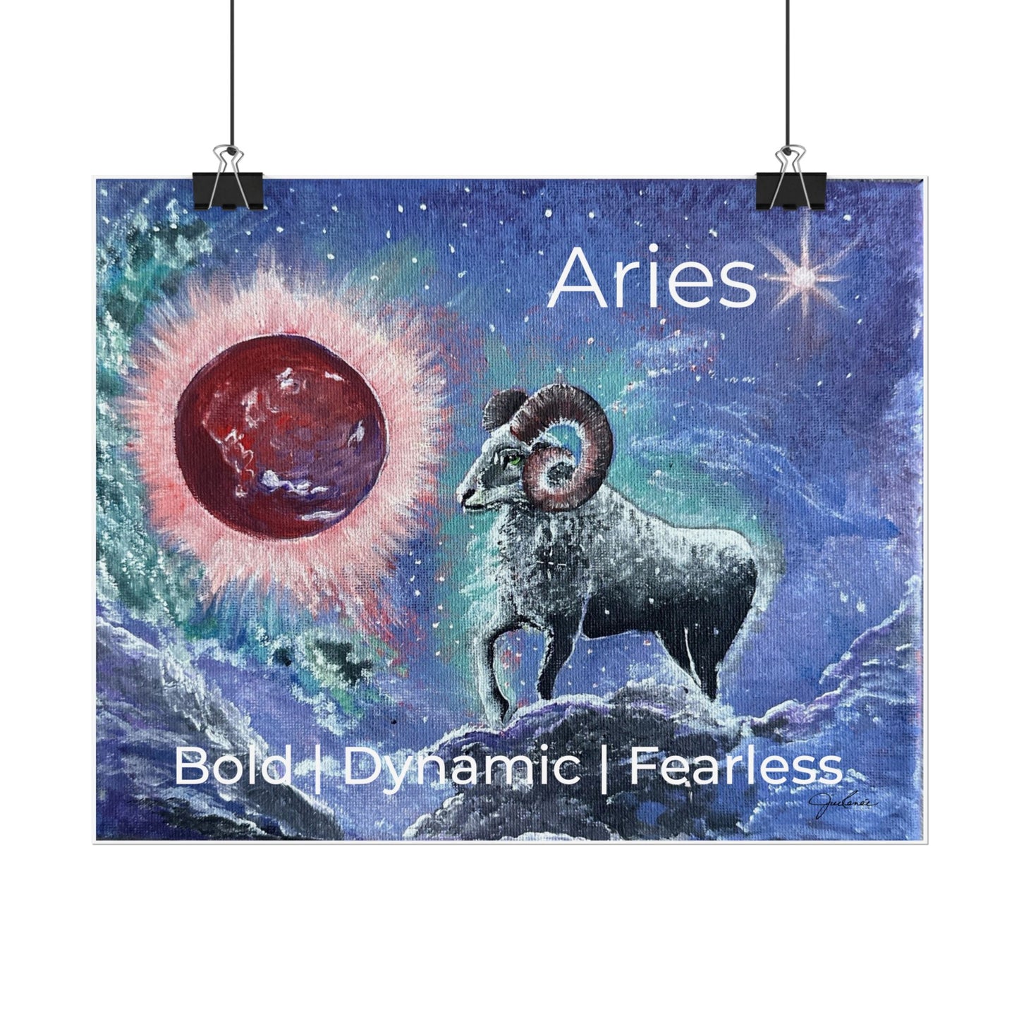 Aries Ram Zodiac Poster | Rolled Poster, Constellation Art