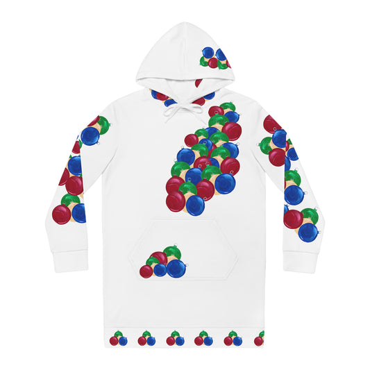 Colorful Ornament Print Women's Hoodie Dress | Festive Holiday Wear Christmas, New Year Dress it up, Cozy Winter Dress, Christmas Party