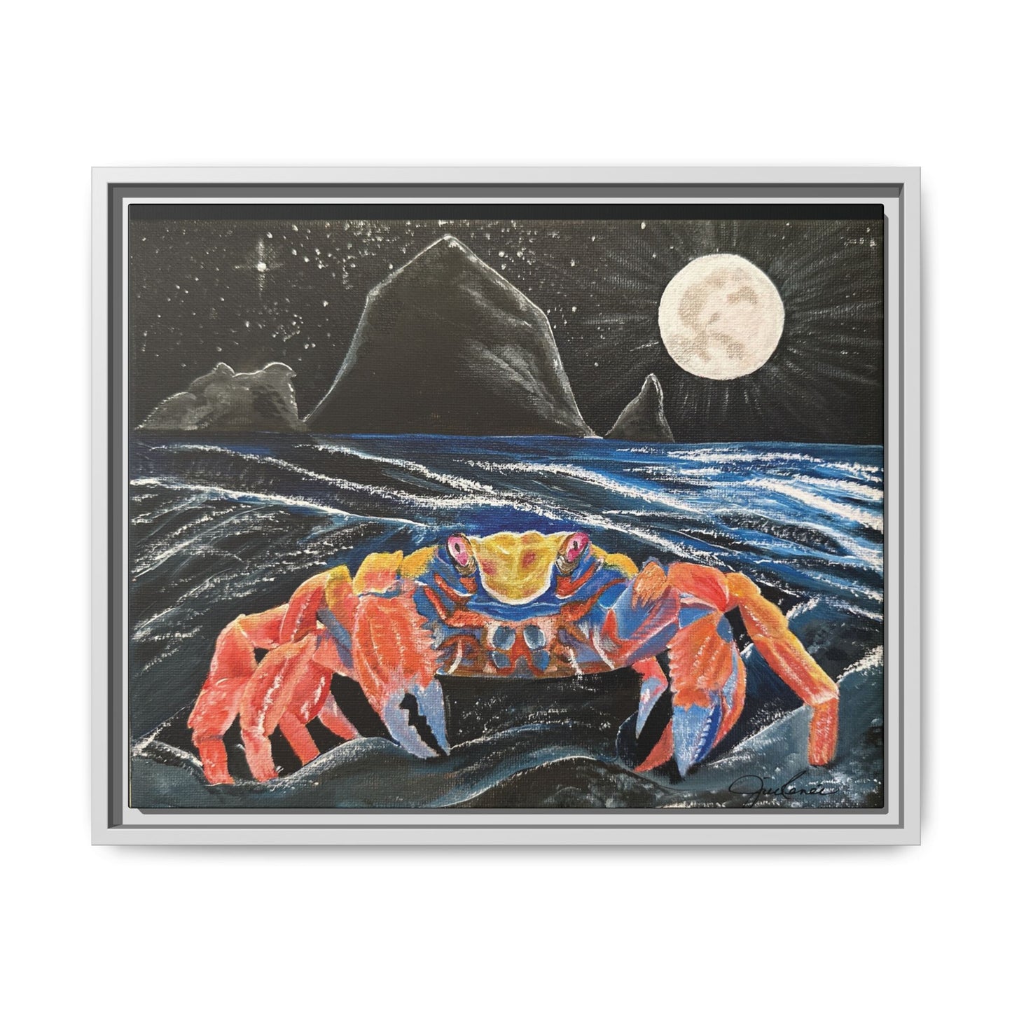 For the Love of Cancer - Zodiac inspired Framed Canvas Print