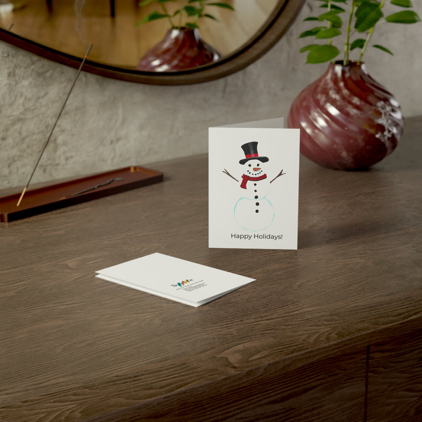 Holiday Snowman Greeting Cards | Seasonal Cheer for Christmas, New Year, and Winter Celebrations, Ideal for Wishes and Invitations, Set of