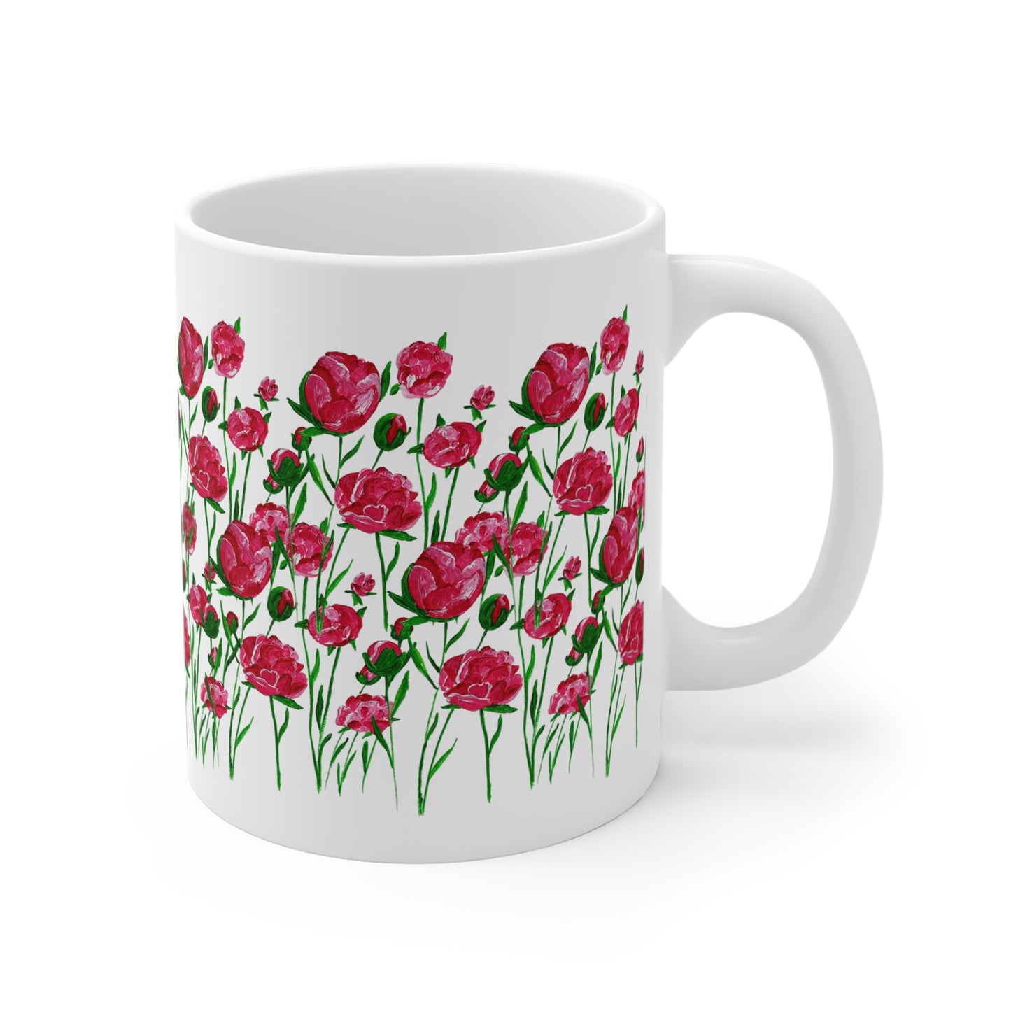 Peonies in Abundance - Ceramic Mug 11oz -