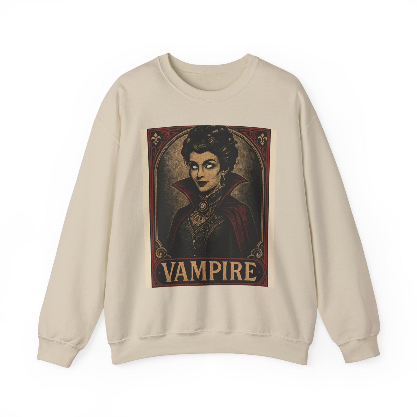 Vintage Style Spooky Vampire Crewneck Sweatshirt