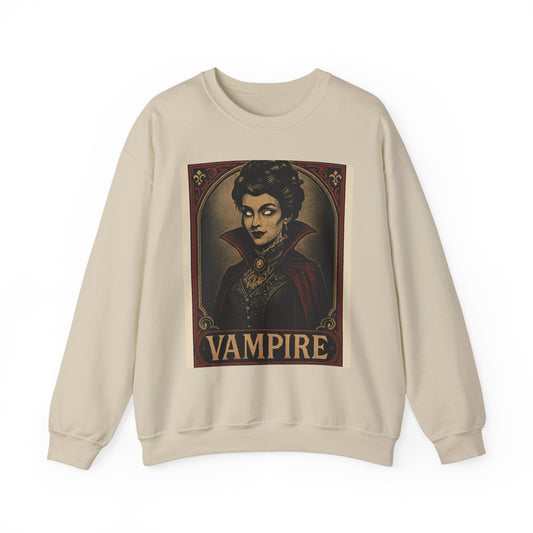 Vintage Style Spooky Vampire Crewneck Sweatshirt