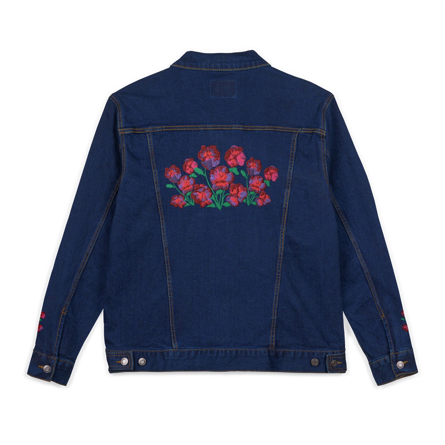 Pansies! Embroidered Denim Jacket