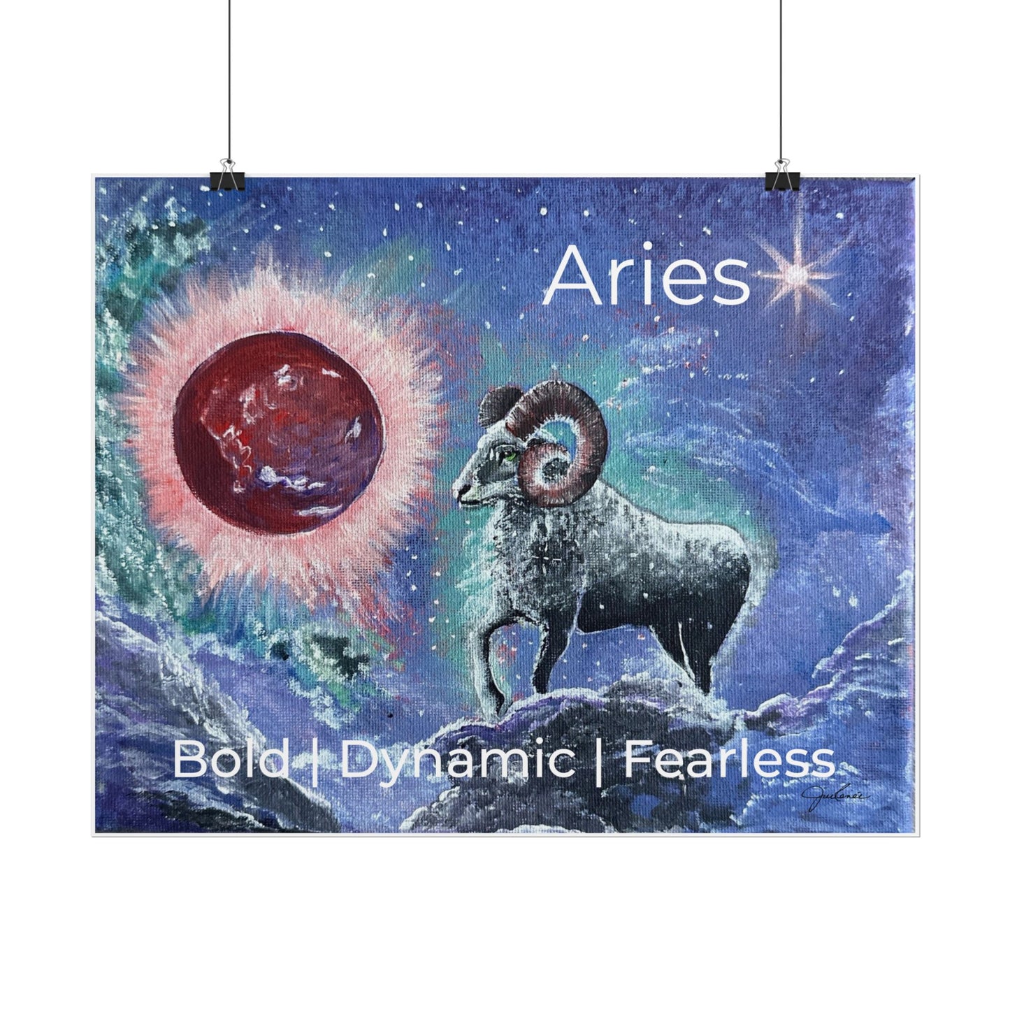 Aries Ram Zodiac Poster | Rolled Poster, Constellation Art