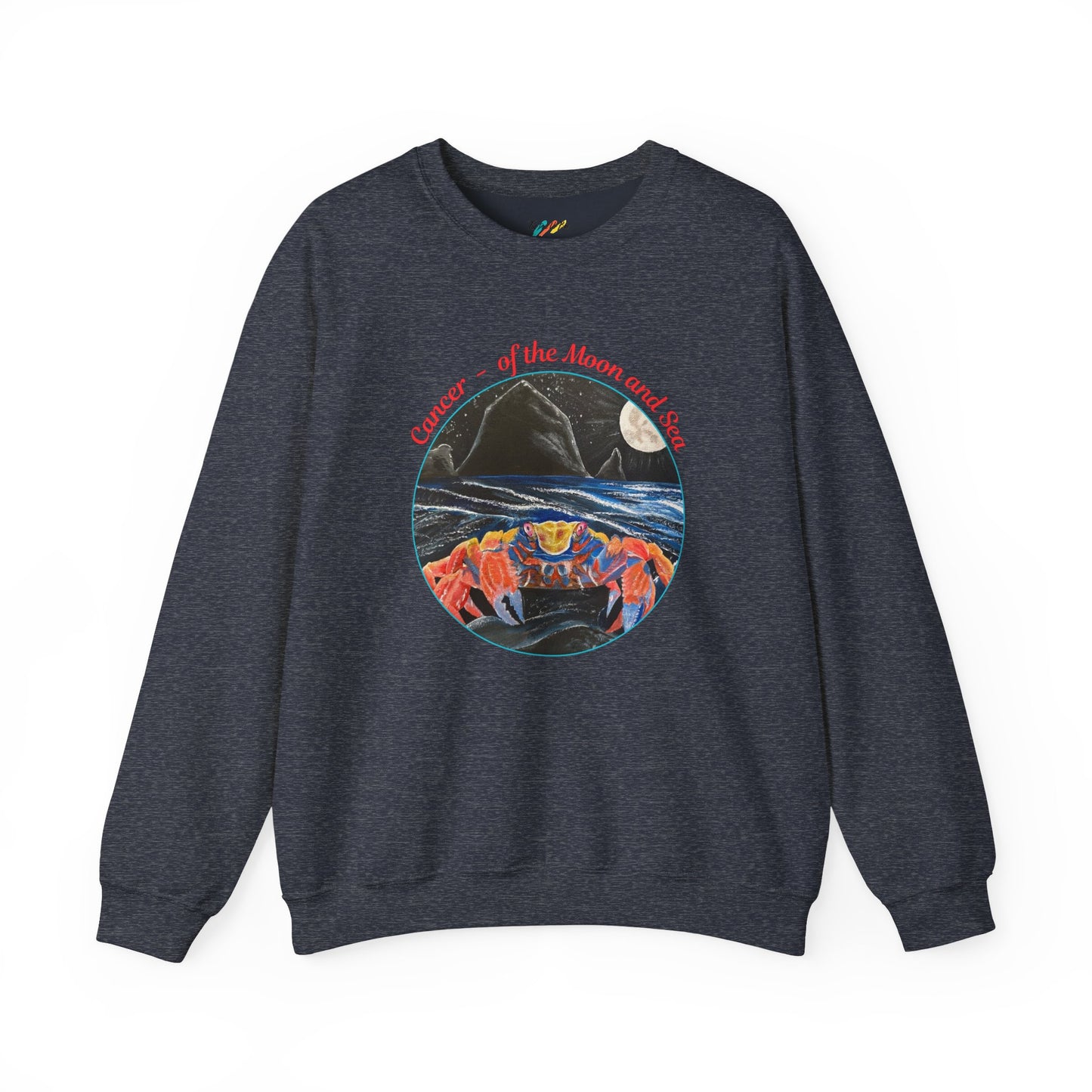 Cancer of the Moon and Sea Crewneck - Sweatshirt Inspirational and Colorful