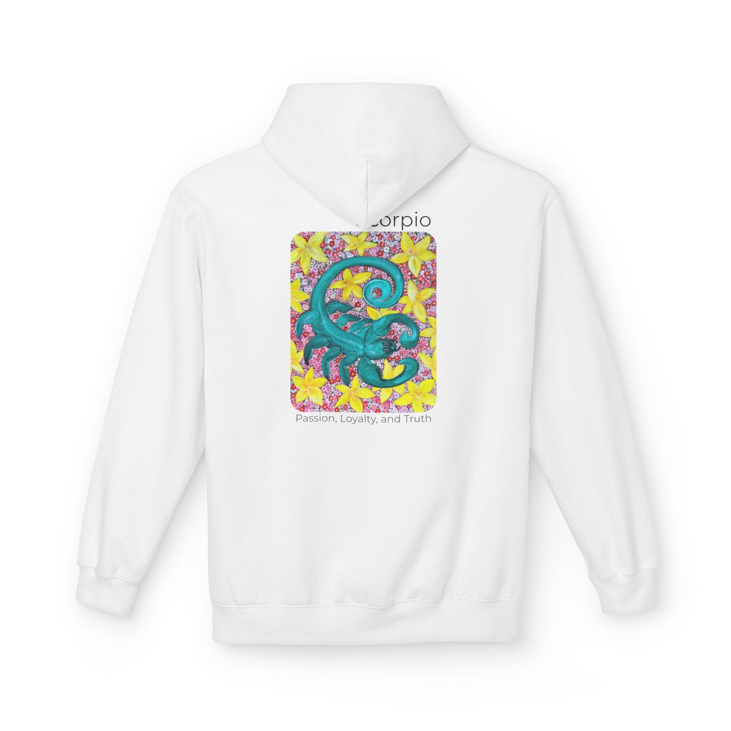 Scorpio Fleece Hoodie, Zodiac Sweatshirt, Astrology Pullover, Star Sign Gift, Horoscope Clothing