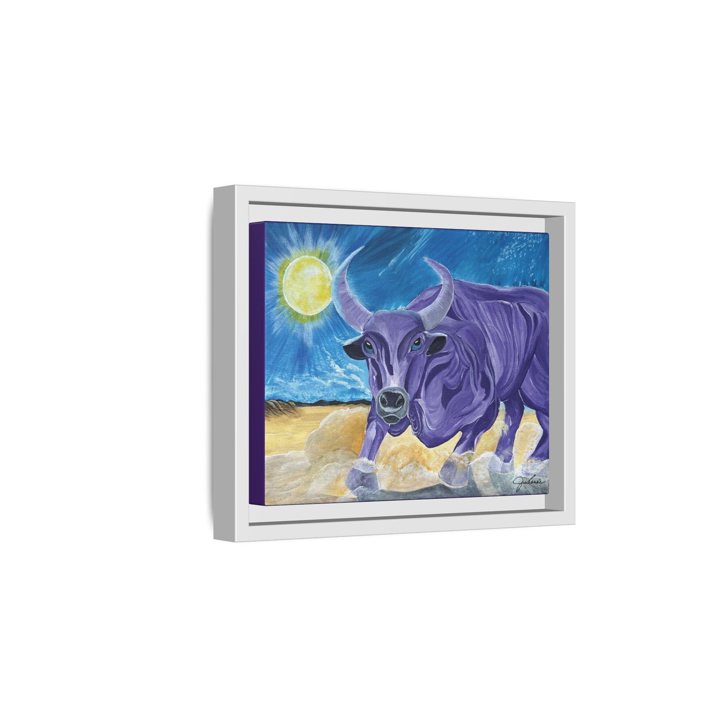 'Cecil's Taurus' Framed Canvas Print