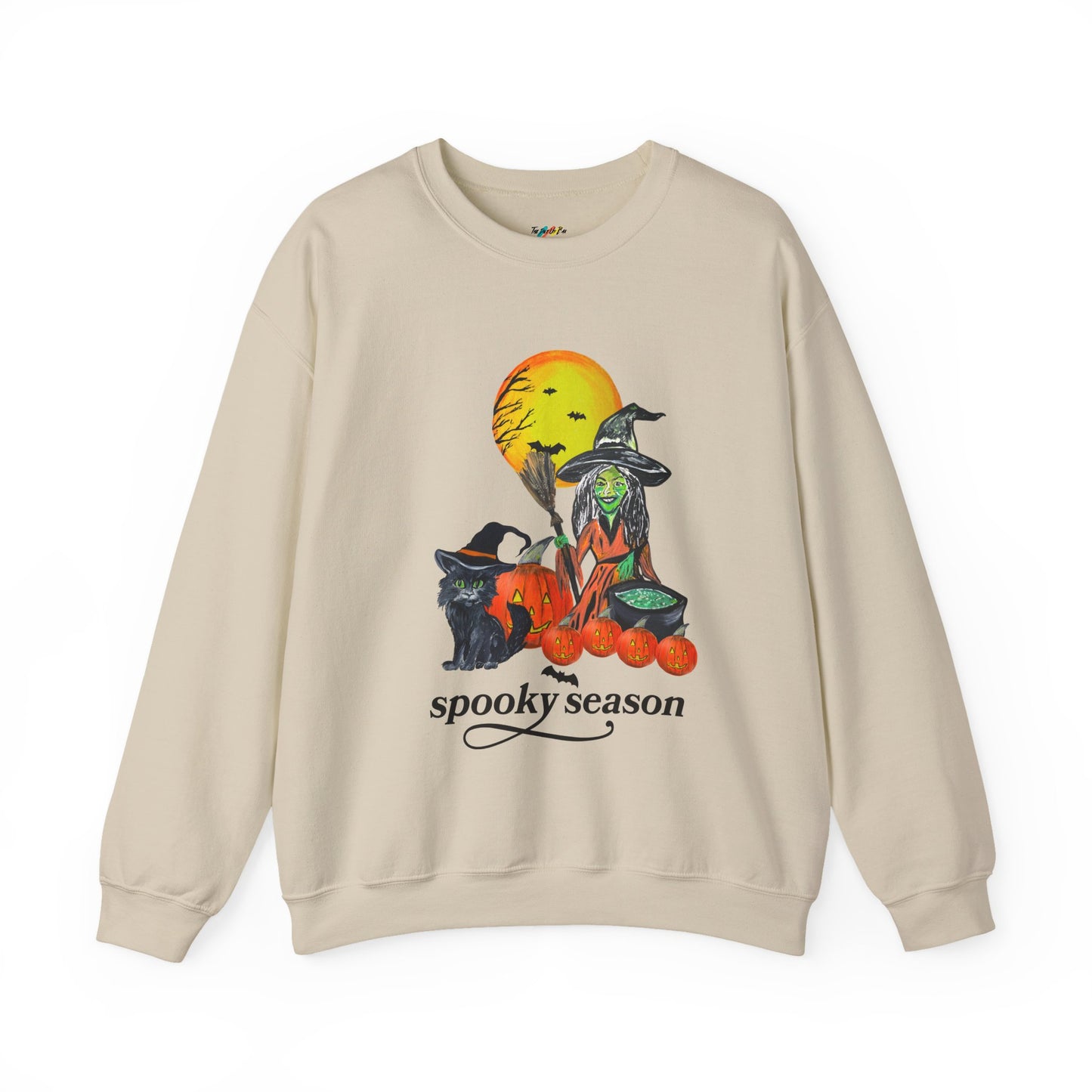Spooky Season Witch Cats Sweatshirt | Halloween Pumpkin Moon