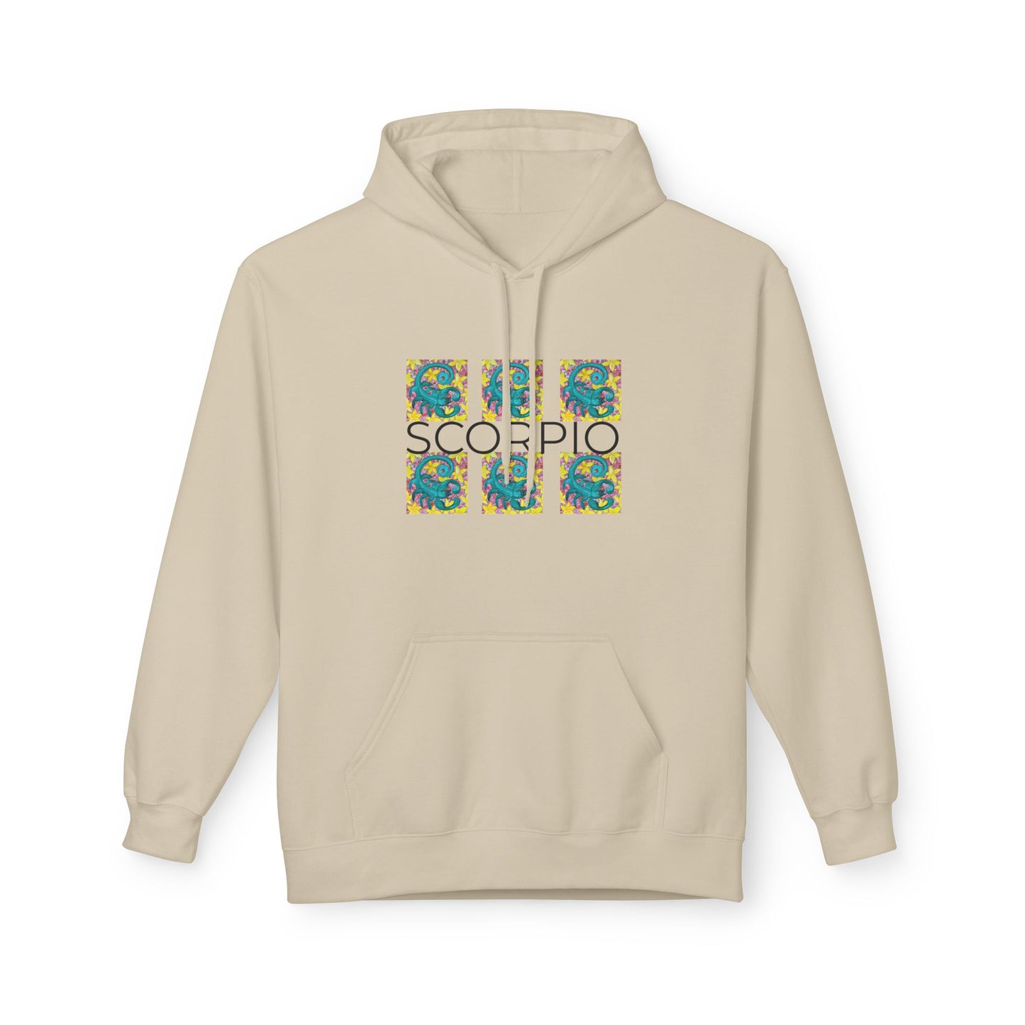 Scorpio Fleece Hoodie, Zodiac Sweatshirt, Astrology Pullover, Star Sign Gift, Horoscope Clothing