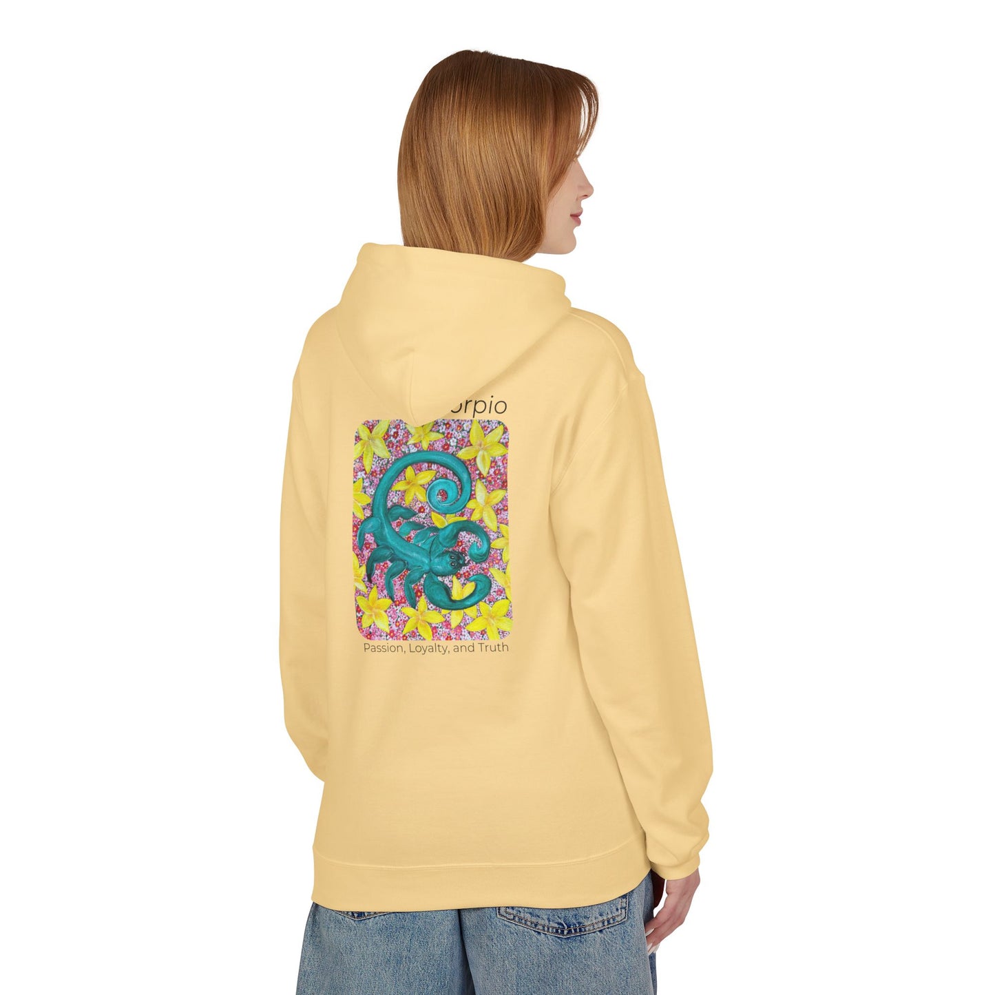 Scorpio Fleece Hoodie, Zodiac Sweatshirt, Astrology Pullover, Star Sign Gift, Horoscope Clothing