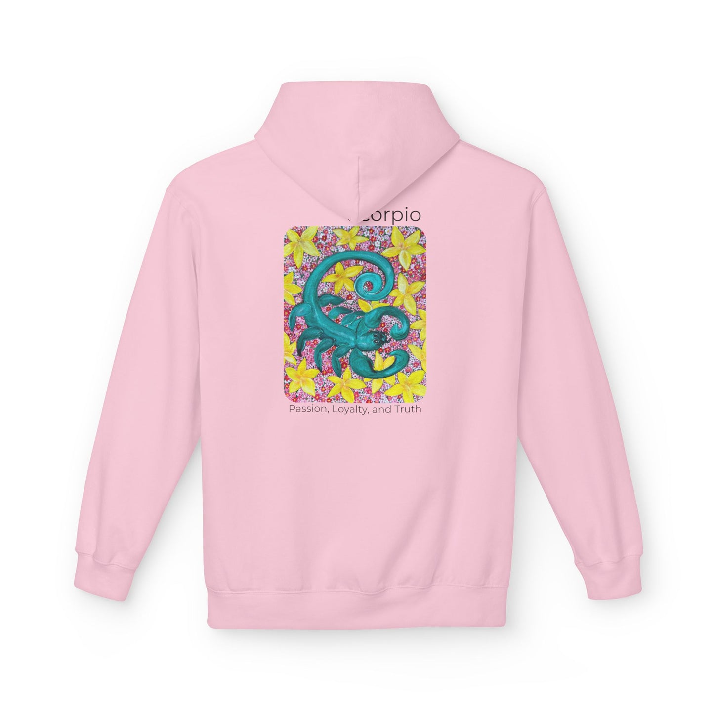 Scorpio Fleece Hoodie, Zodiac Sweatshirt, Astrology Pullover, Star Sign Gift, Horoscope Clothing