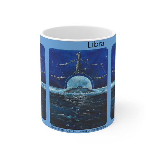 Libra Ceramic Mug - Balance through Truth and Understanding, Astrology Gift, Zodiac Kitchen Decor, Horoscope Tea Cup, Birthday Present
