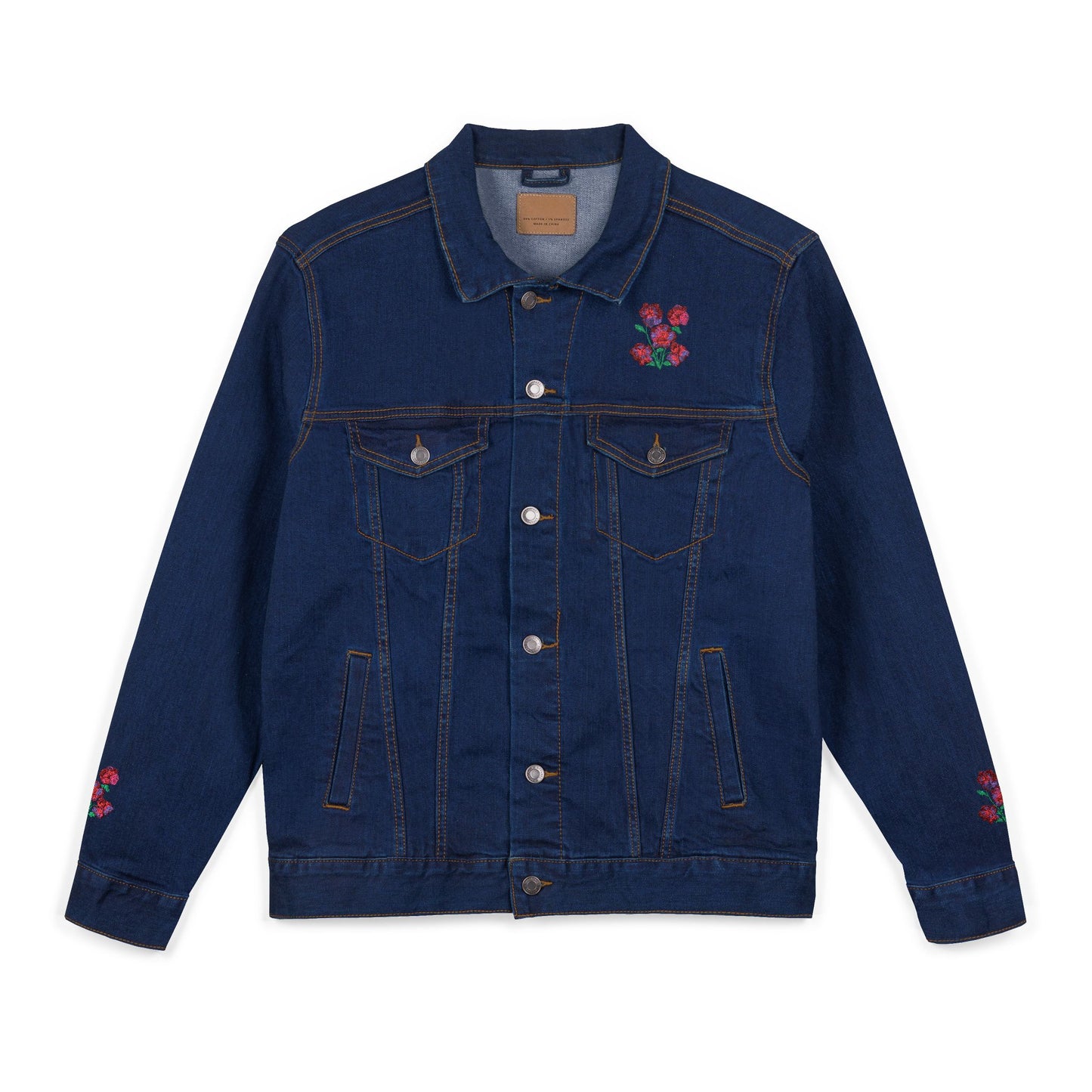 Pansies! Embroidered Denim Jacket