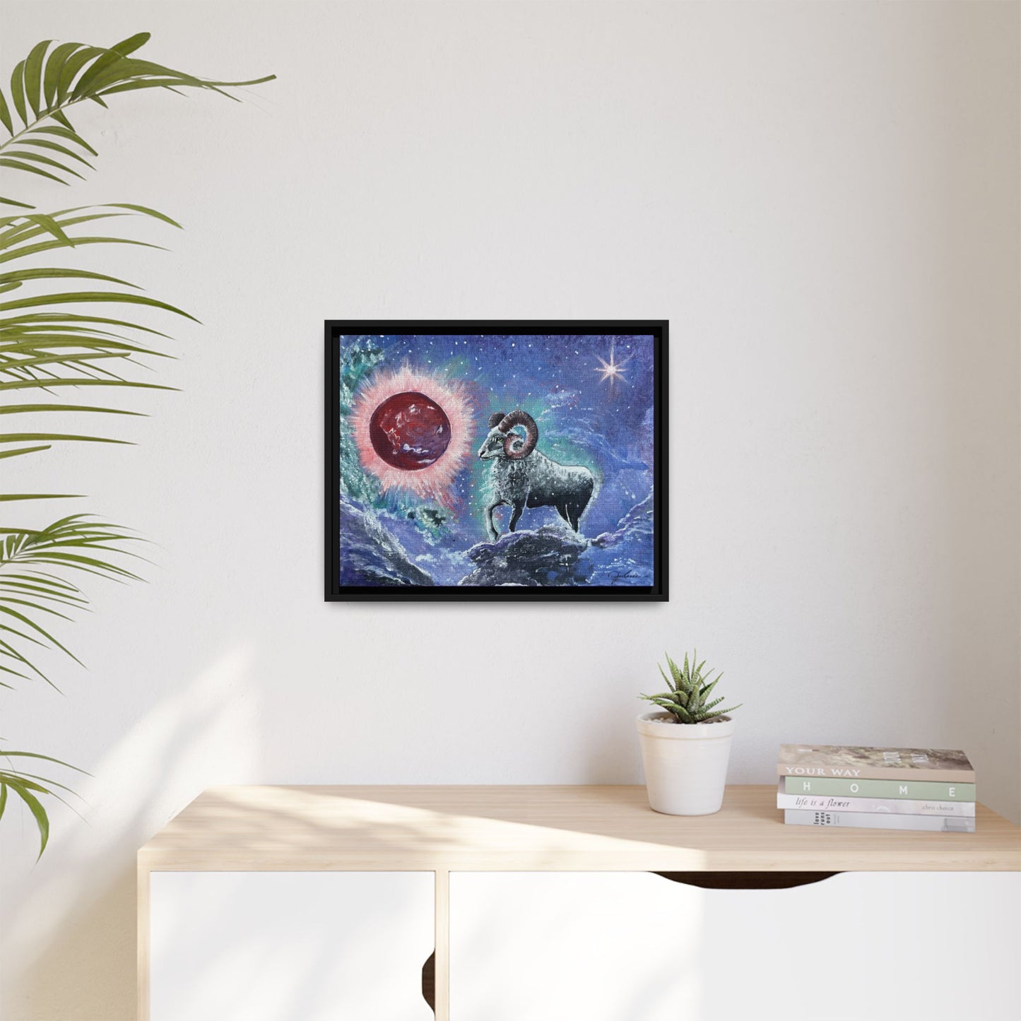 'Aries Ascending' Framed Canvas Print