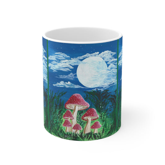 Magically Moonlit Mushrooms Mug - 11 oz